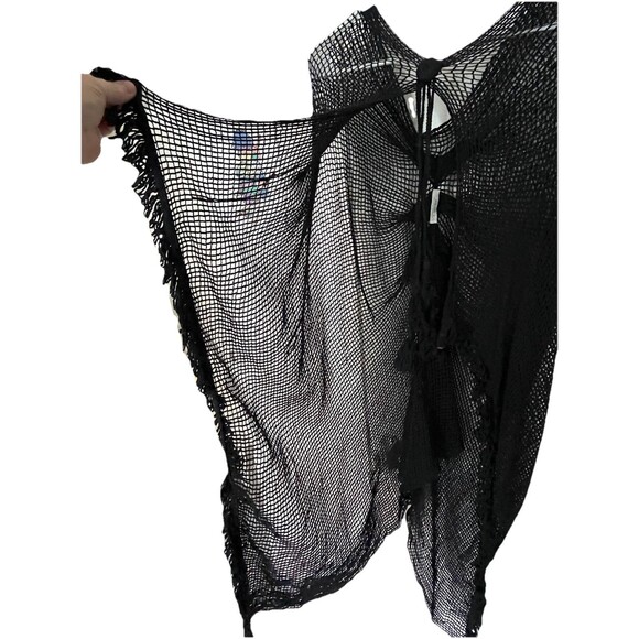 Lulus Clothing Co Crochet Fairy Goth Witchy Shawl Wrap - Picture 8 of 11